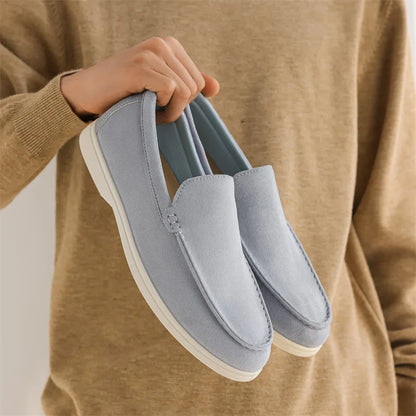 Loafer aus Leder und Wildleder – Klassischer britischer Stil, Herrenschuh 