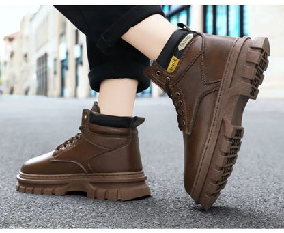Herren Lederstiefel – Bequeme Retro Boots für Männer