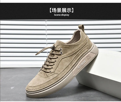 Fashion Men's Shoes - Genuine Leather Loafers, Lace-up, Comfortable, Casual