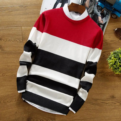 Men’s Striped Casual Sweater – Everyday Comfort and Style