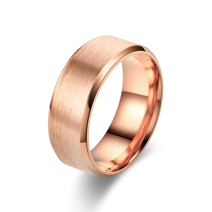 Black Stainless Steel Rings, Wedding & Engagement Band, Quality Matte Men's Jewelry
