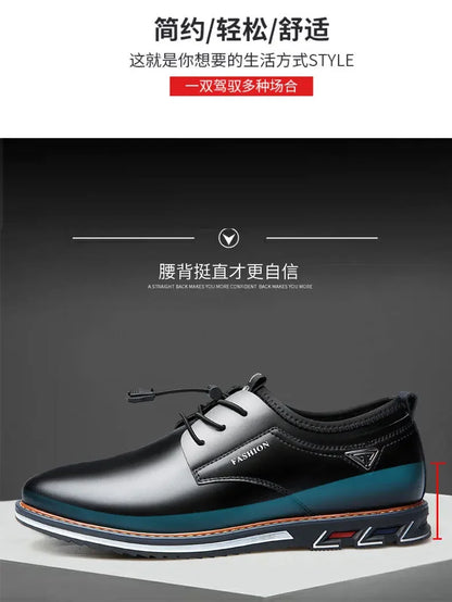 Freizeitschuhe im britischen Stil für Herren – Hochwertige Schuhe aus Kunstleder 