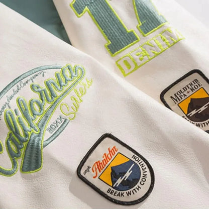 Men’s “California” Varsity College Jacket with Embroidered and Sporty Details
