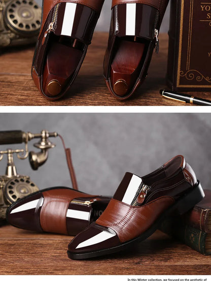 Formelle Lederschuhe für Herren – spitze Zehenpartie, lässige Luxus-Herrenschuhe für Herren 