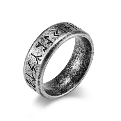 Viking Rune Ring – Norse Mythology Stainless Steel Band for Men