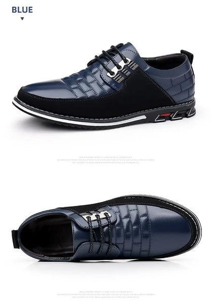Freizeitschuhe für Herren – Klassische, atmungsaktive und genähte Abendschuhe aus Leder 