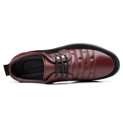 Freizeitschuhe für Herren – Klassische, atmungsaktive und genähte Abendschuhe aus Leder 
