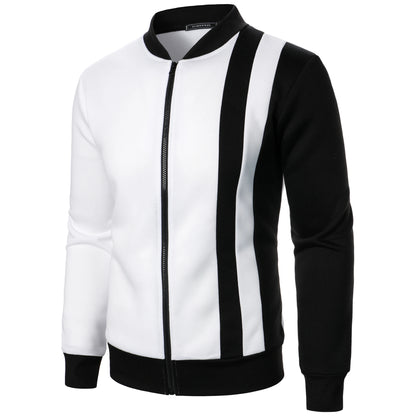 Men’s Sport Jacket with Contrasting Design and Slim Fit