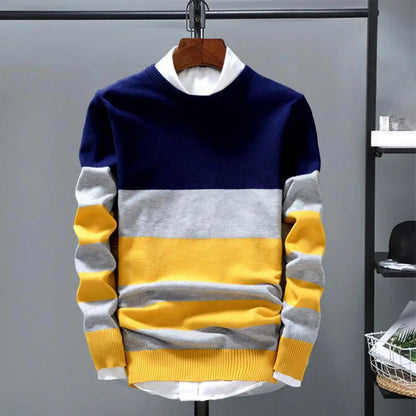 Men’s Striped Casual Sweater – Everyday Comfort and Style