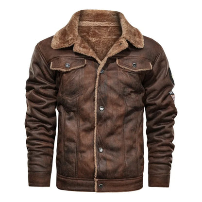 Men’s Vintage Sherpa-Lined Jacket – Rugged Winter Style