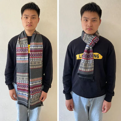 Men's Pashmina Scarf for Men, Wool Scarf for Winter.