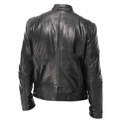 Men’s Faux Leather Biker Jacket