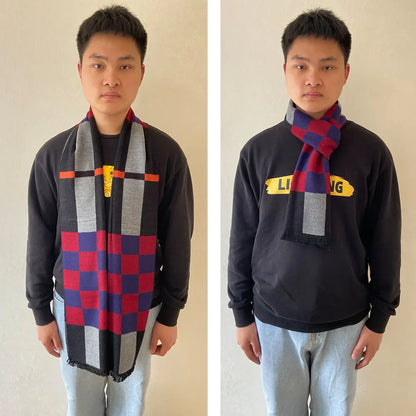 Men's Pashmina Scarf for Men, Wool Scarf for Winter.