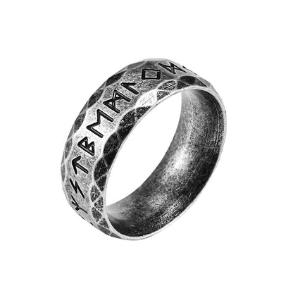 Viking Rune Ring – Norse Mythology Stainless Steel Band for Men