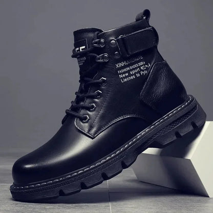 Neuer Motorradstiefel - Wasserdichter Lederstiefel 