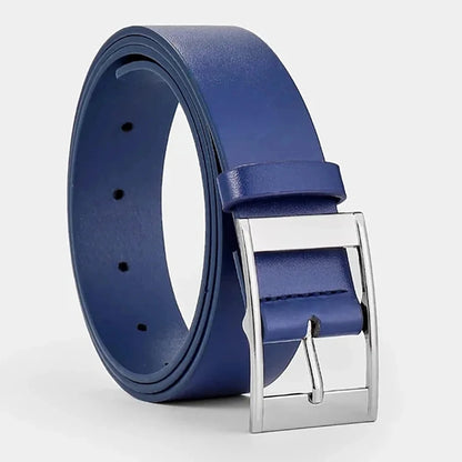 Men’s Leather Belt with Classic Buckle – Timeless and Versatile