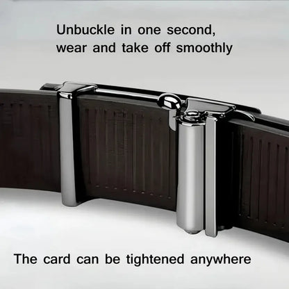 Stylish Men's Faux Leather Belt - Work and Business Belts with Automatic Buckle