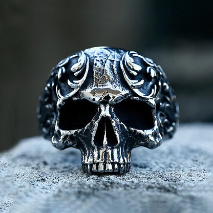 Baroque Skull Ring – Gothic Stainless Steel Statement Jewelry for Men