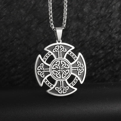 Viking Rune Circle Pendant Necklace