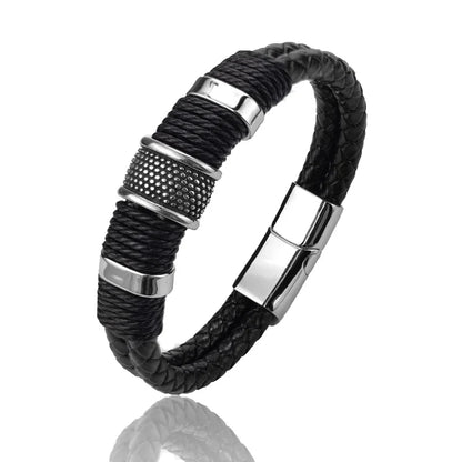 Steel Accent Braided Bracelet