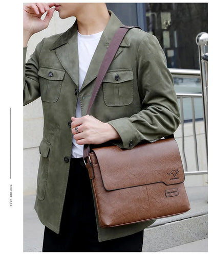 Men’s Messenger Bag – Timeless Sophistication for Stylish Men | Perfect for iPad and Laptop