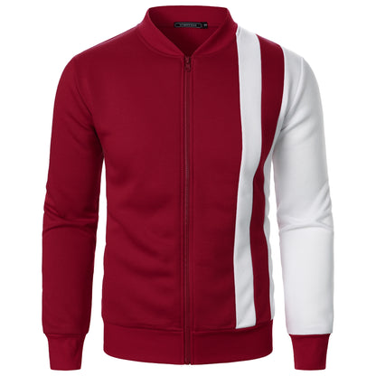 Men’s Sport Jacket with Contrasting Design and Slim Fit