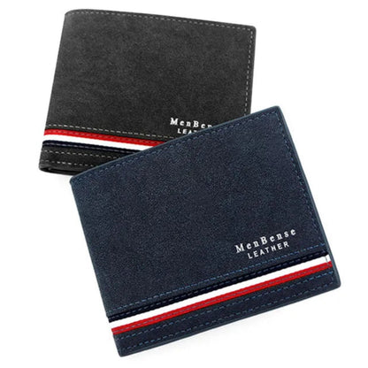 Men’s Wallet with Tricolor Stripe – Modern Design and Practicality