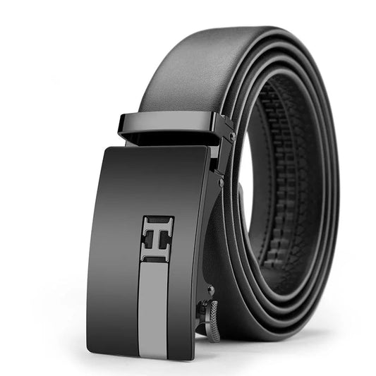 Men’s Automatic Leather Belt – Minimalist Buckle