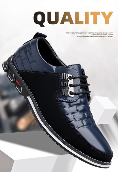 Freizeitschuhe für Herren – Klassische, atmungsaktive und genähte Abendschuhe aus Leder 
