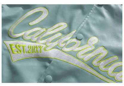 Men’s “California” Varsity College Jacket with Embroidered and Sporty Details