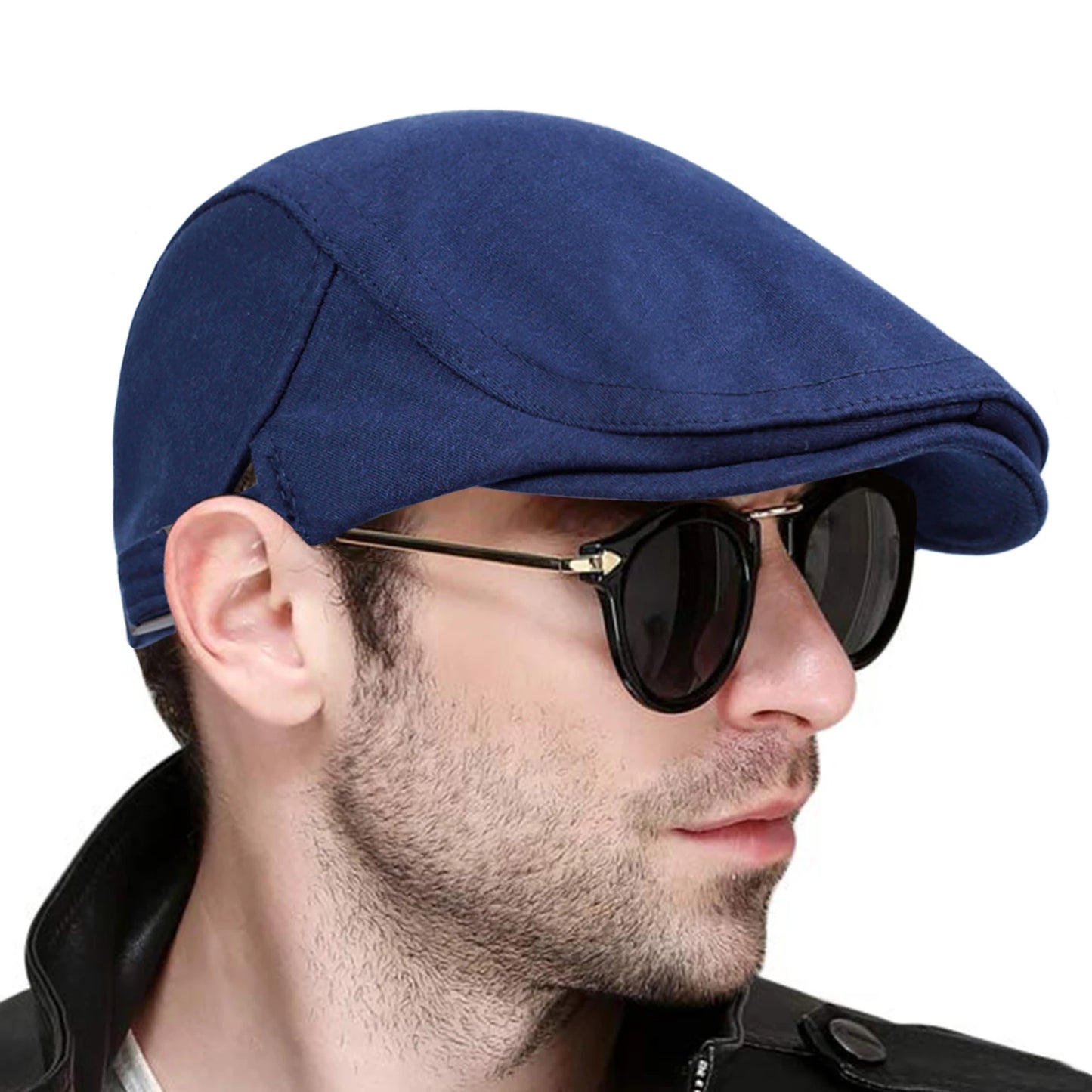 Men's Classic Beret with Subtle Side Adjustment