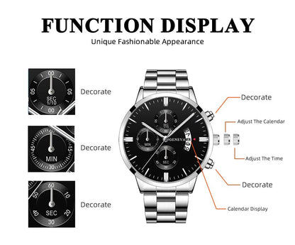 Men’s Set – Classic Watch with Matching Bracelet