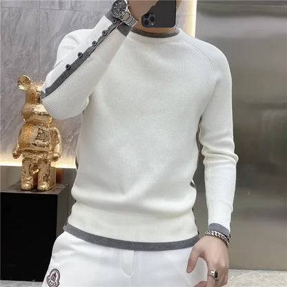 Men’s Slim Fit Knit Sweater – Minimalist Style with a Modern Touch