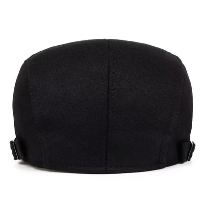 Men's Classic Beret with Subtle Side Adjustment