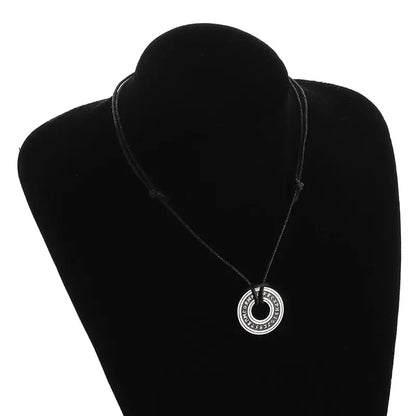 Viking Rune Circle Pendant Necklace