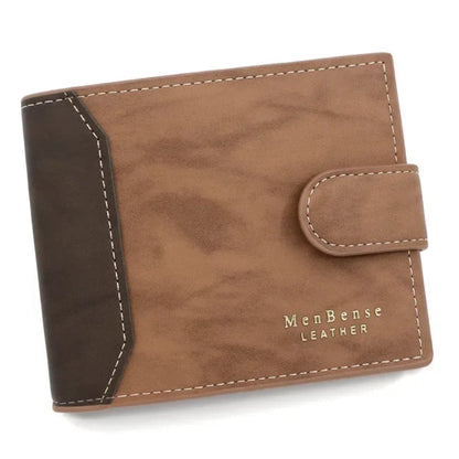 Bicolor Men’s Wallet with Magnetic Closure