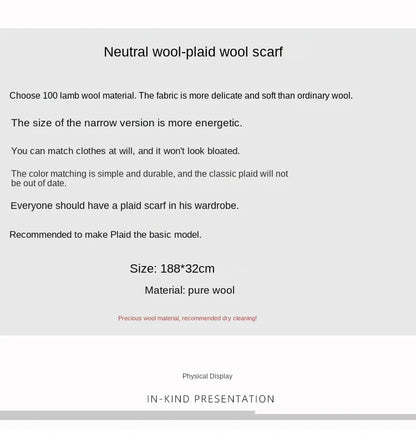 Men's wool scarf - British versatile