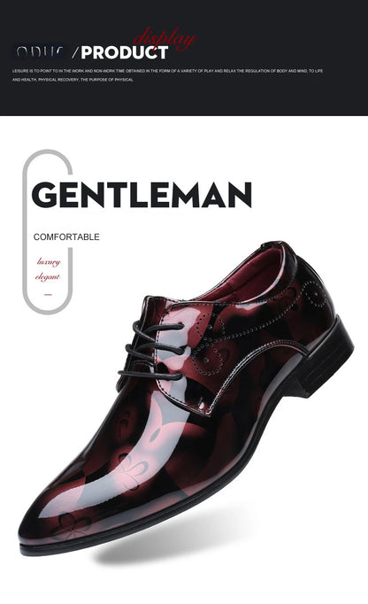 Luxuriöse Oxford-Schuhe für Herren – Retro-Blumendruck