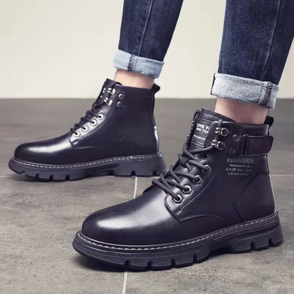 Neuer Motorradstiefel - Wasserdichter Lederstiefel 