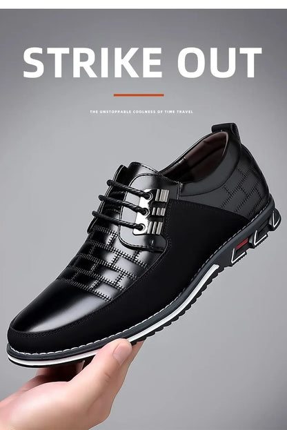 Freizeitschuhe für Herren – Klassische, atmungsaktive und genähte Abendschuhe aus Leder 
