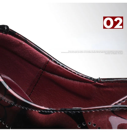 Luxuriöse Oxford-Schuhe für Herren – Retro-Blumendruck