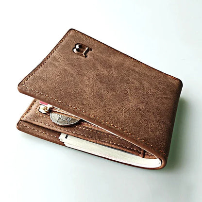 Men’s Vintage Leather Wallet – Slim and Timeless Design