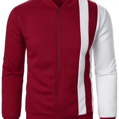 Men’s Sport Jacket with Contrasting Design and Slim Fit