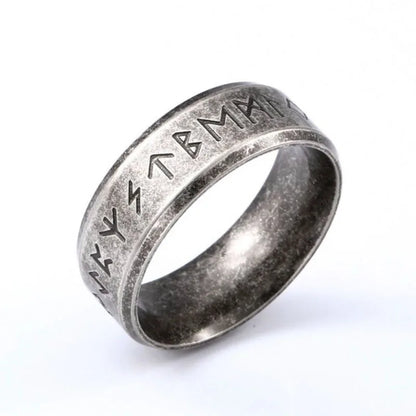 Viking Rune Ring – Norse Mythology Stainless Steel Band for Men