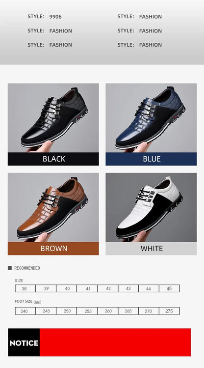 Freizeitschuhe für Herren – Klassische, atmungsaktive und genähte Abendschuhe aus Leder 