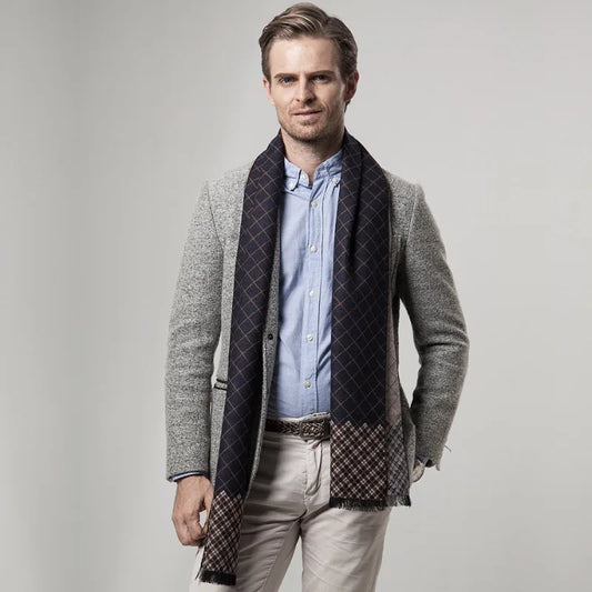 luxury men's scarf, high quality for men