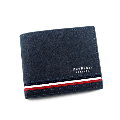 Men’s Wallet with Tricolor Stripe – Modern Design and Practicality