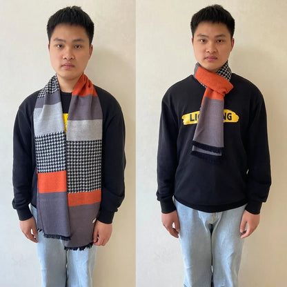 Men's Pashmina Scarf for Men, Wool Scarf for Winter.