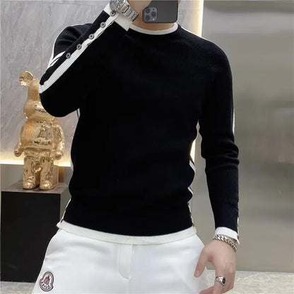 Men’s Slim Fit Knit Sweater – Minimalist Style with a Modern Touch