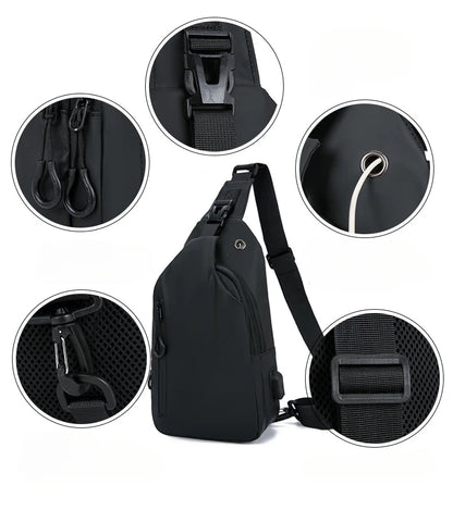 Men’s Sling Crossbody Bag – Compact, Modern, and Waterproof